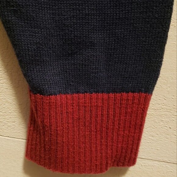 Tommy Hilfiger Men's XL Raglan Sleeve Sweater Gray, Blue And Red - Picture 4 of 6